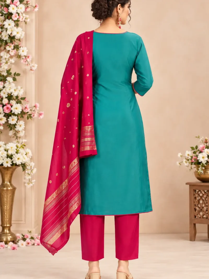 Teal Turquoise Blue Kurta Set