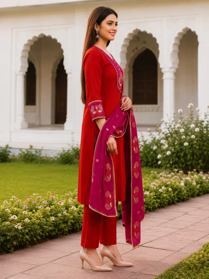 red and magentapink.