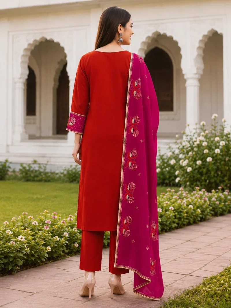 red and magentapink.
